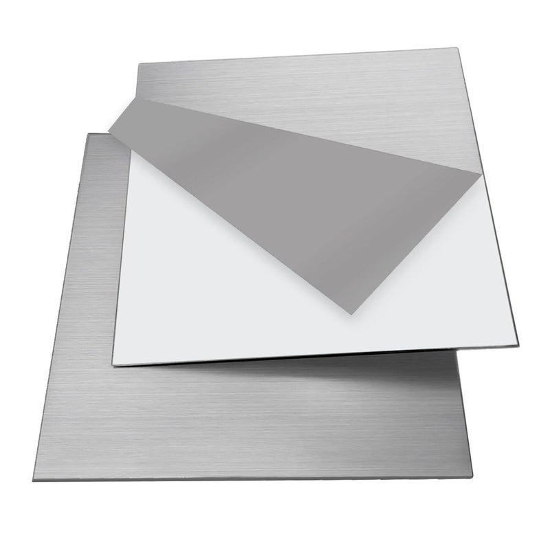 KANBI 2PCS 304 Stainless Steel Sheet Metal 15cm x 15cm x 0.8mm, Thickness 0.8mm, 304 Square Stainless Steel Plates for DIY Craft Model Repair Engraving Punching Drilling Cutting - Image 1